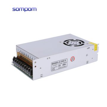 SOMPOM 110/220V ac to 5V 40A 200W dc led driver switching power supply